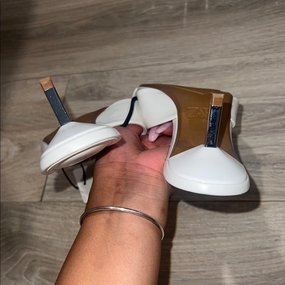 Zara white kitten heels‎ NWT - Picture 5 of 5